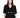 CONTRAST-BUTTON SHORT SLEEVE BLAZER